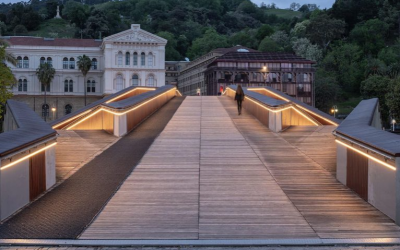 Pedro Arrupe footbridge, safe, attractive linear lighting
