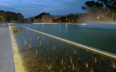 Luz y agua: cómo crear paisajes nocturnos con iluminación lineal